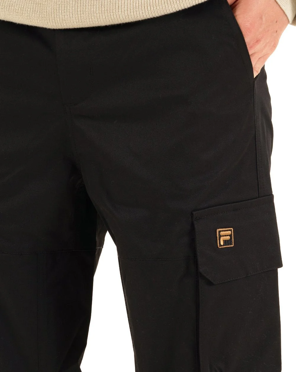 Fila Gold Oscar Cargo Pants Black - Image 3
