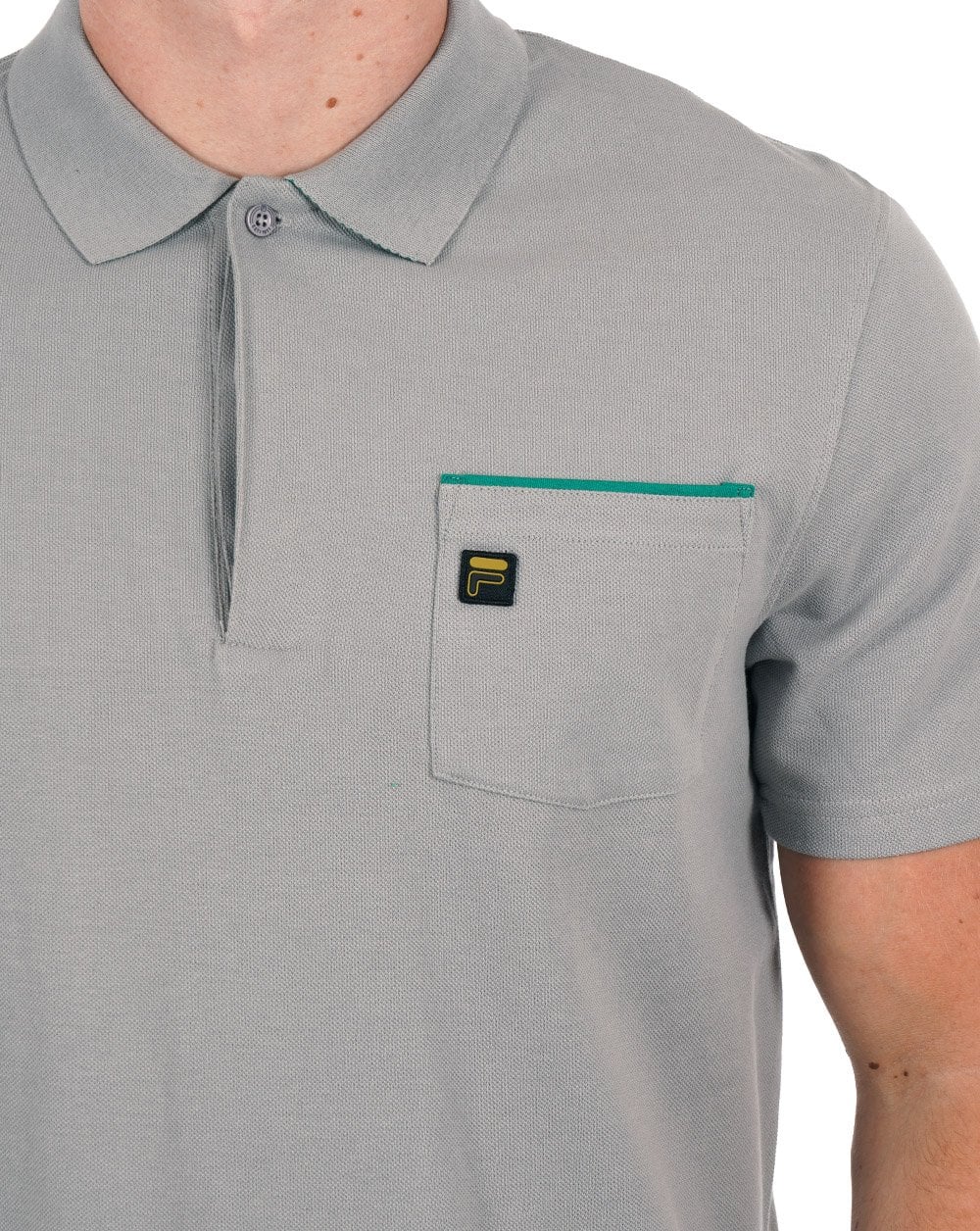 Fila Gold Polo Shirt Grey - Image 2