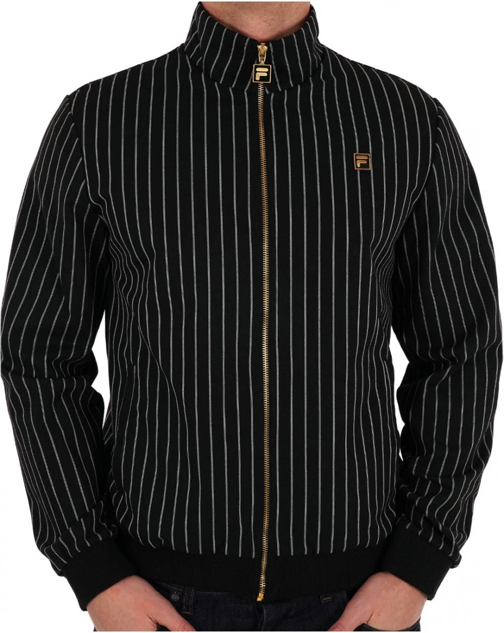 Fila Gold Striped Jacket Black / Off White stripe - Image 2