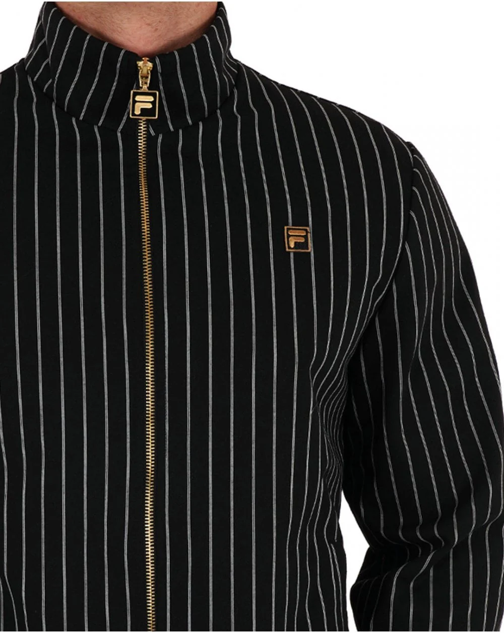 Fila Gold Striped Jacket Black / Off White stripe - Image 3