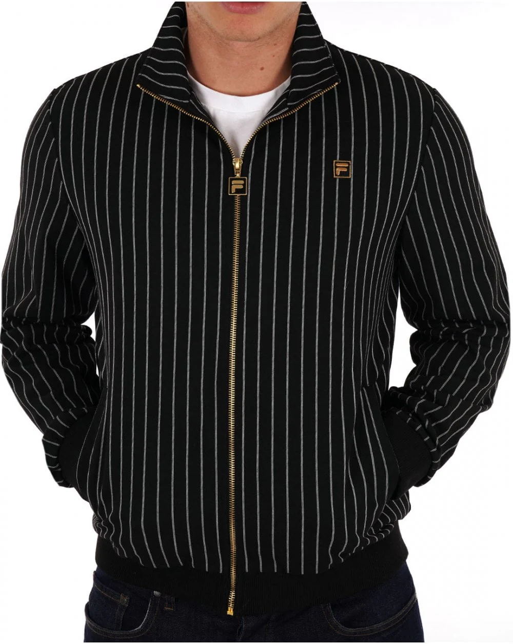 Fila Gold Striped Jacket Black / Off White stripe - Image 4