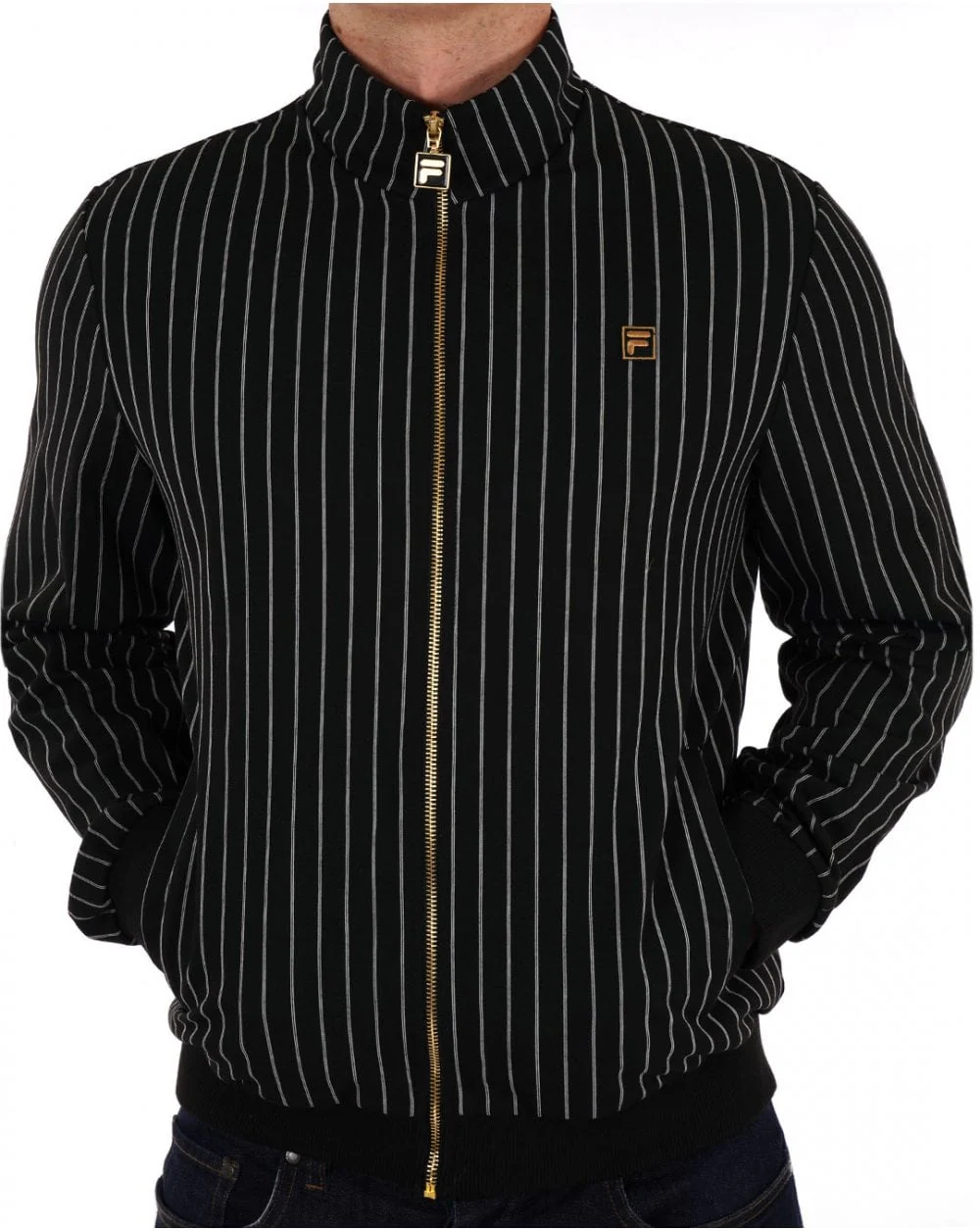Fila Gold Striped Jacket Black / Off White stripe - Image 5
