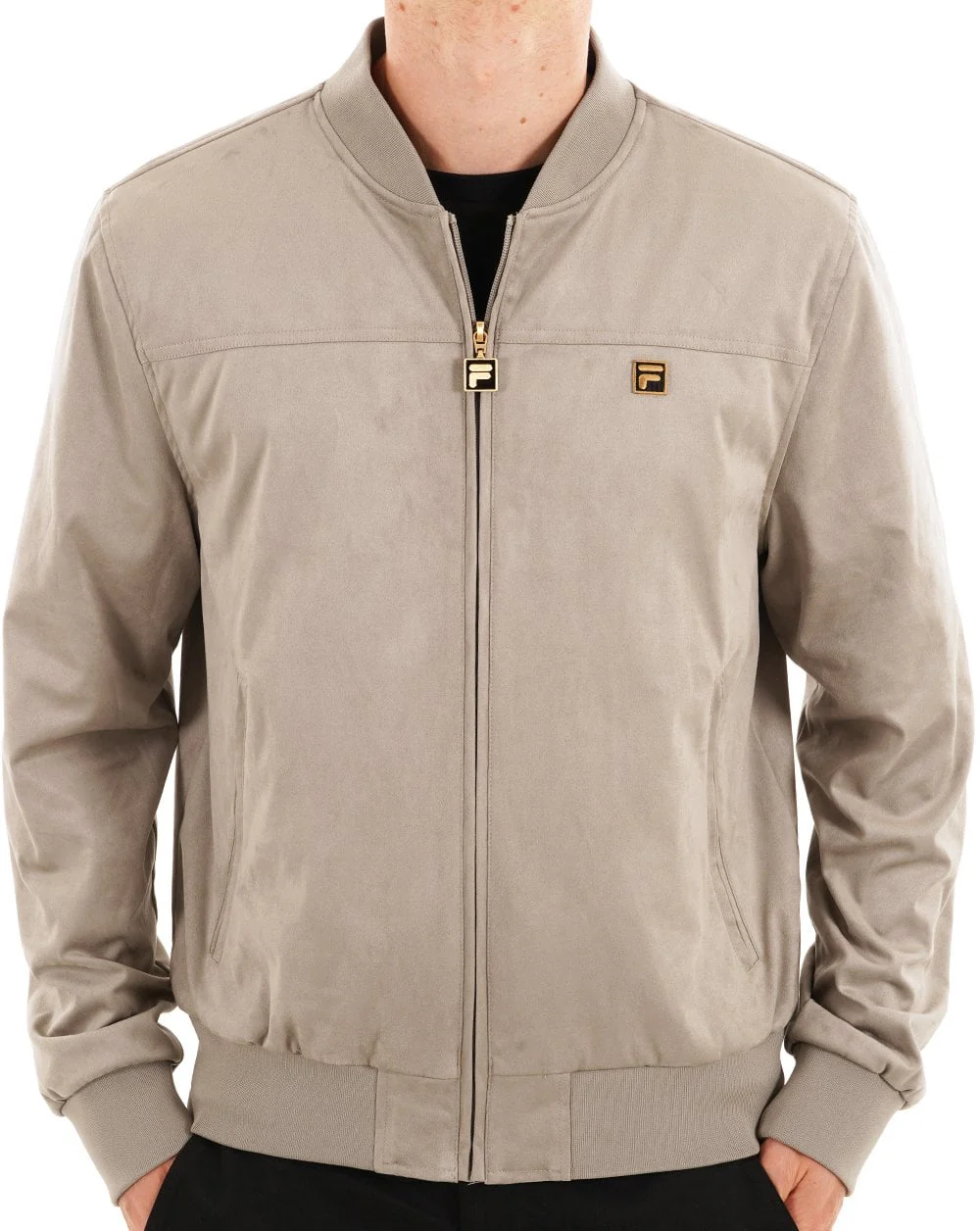 Fila Gold Suede look Jacket Vintage Grey - Image 3