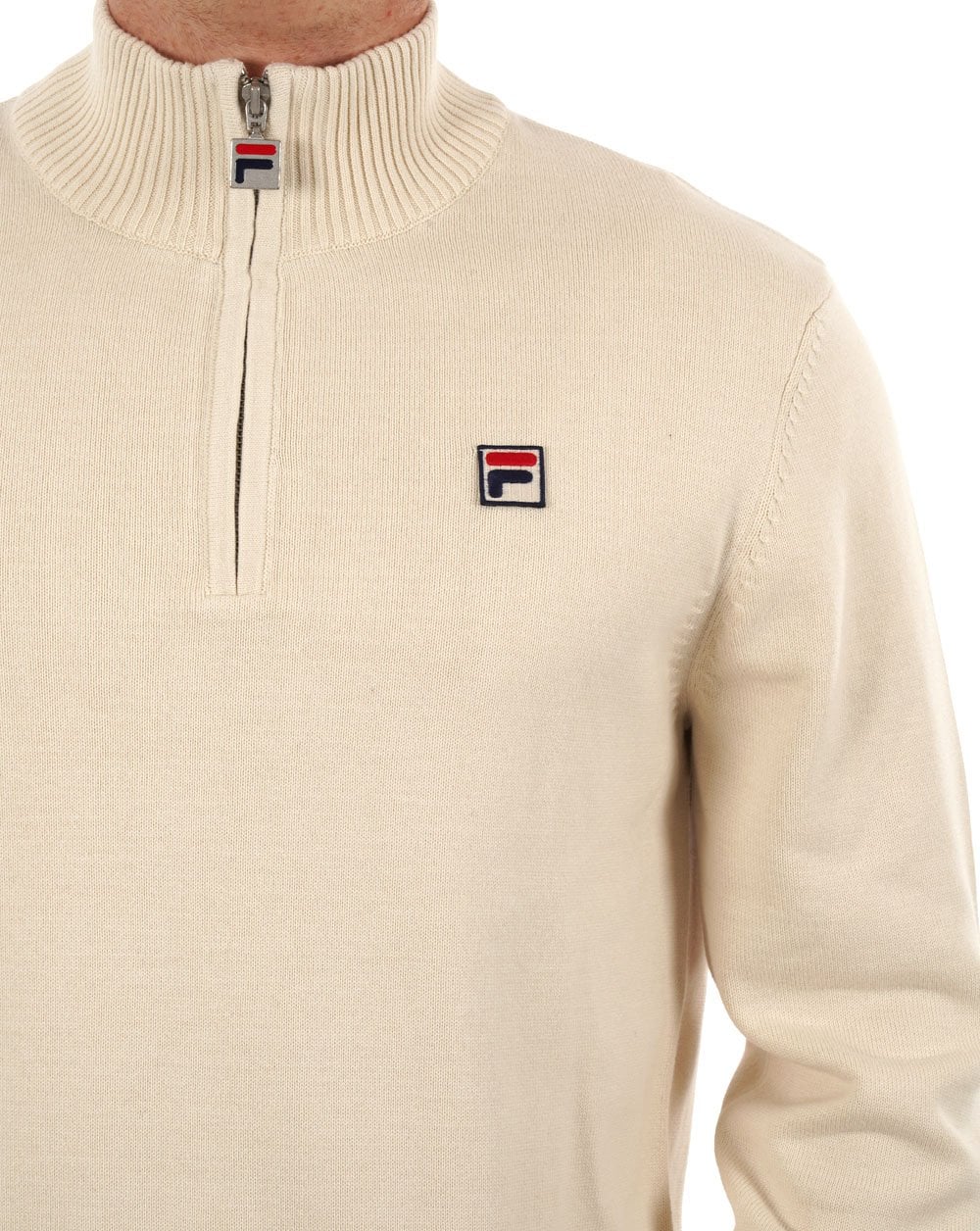 Fila Vintage knitted 1/4 Zip Gardenia - Image 3