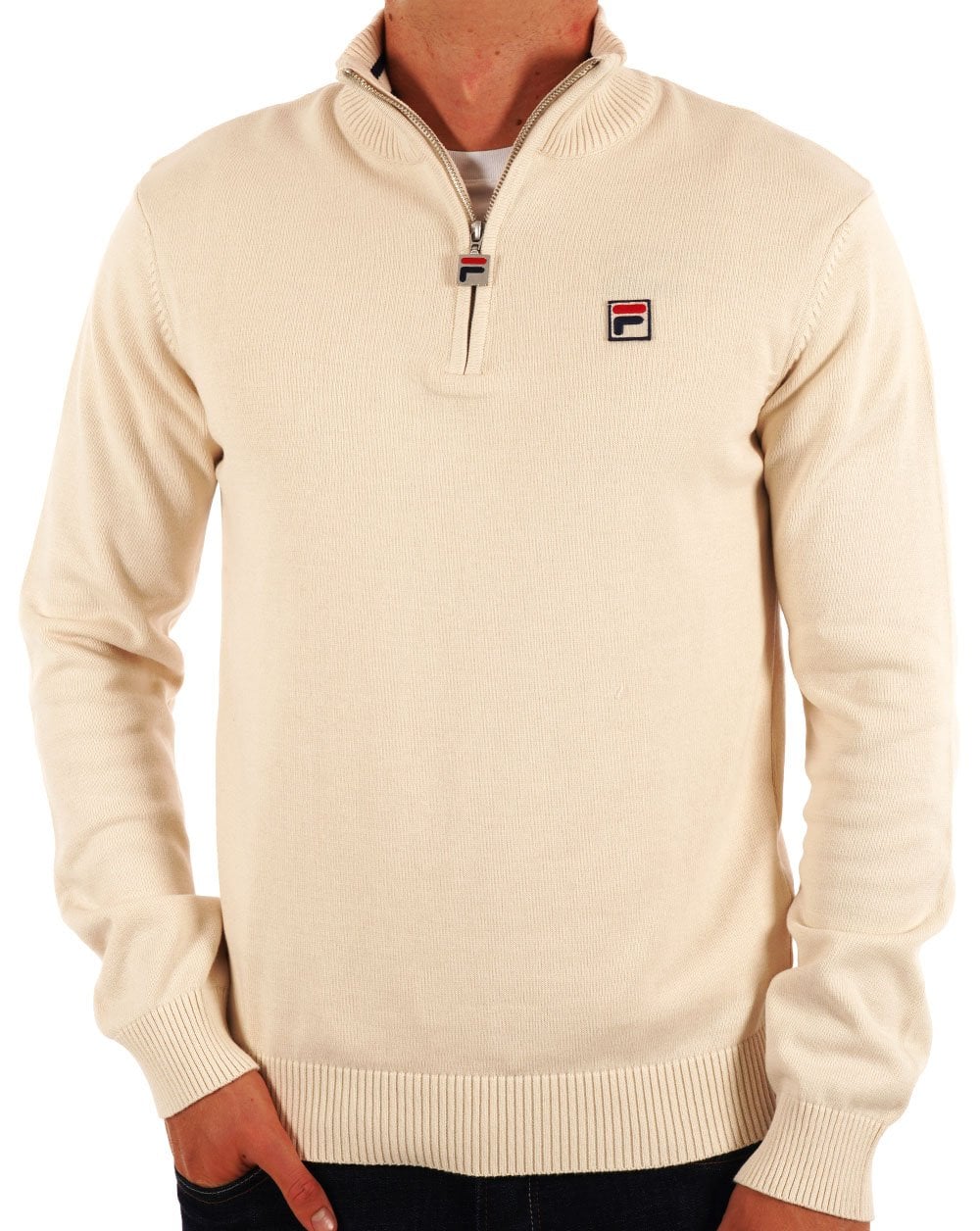Fila Vintage 1/4 Zip Knit Gardenia - Image 3
