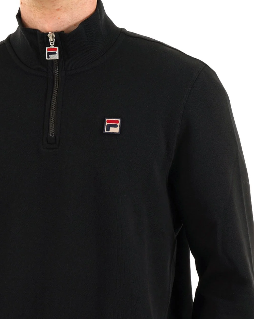 Fila Vintage 1/4 Zip Sweat Black - Image 2