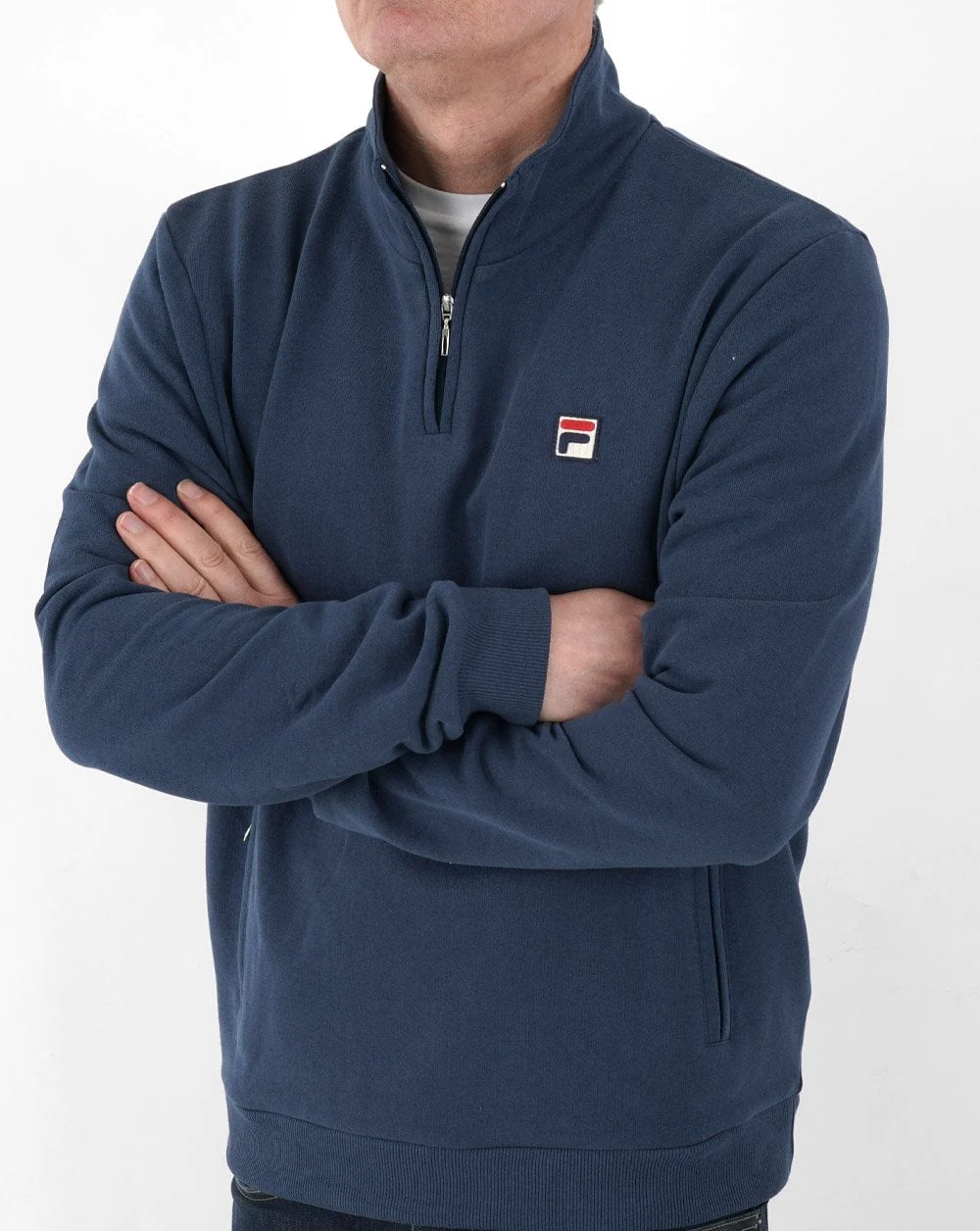 Fila Vintage 1/4 Zip Sweat Blue - Image 2