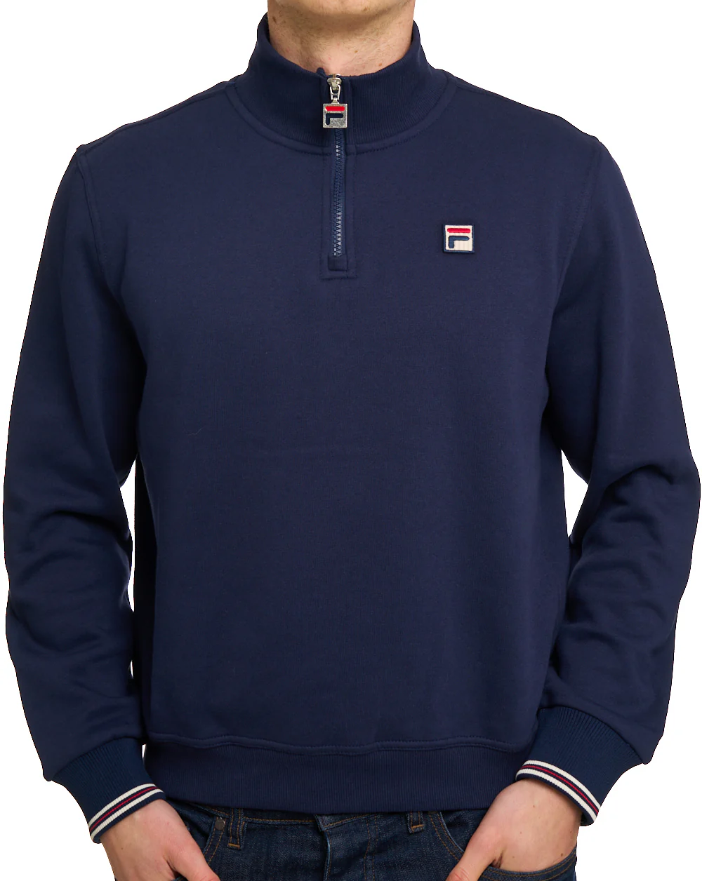 Fila Vintage 1/4 Zip Sweat Navy - Image 3