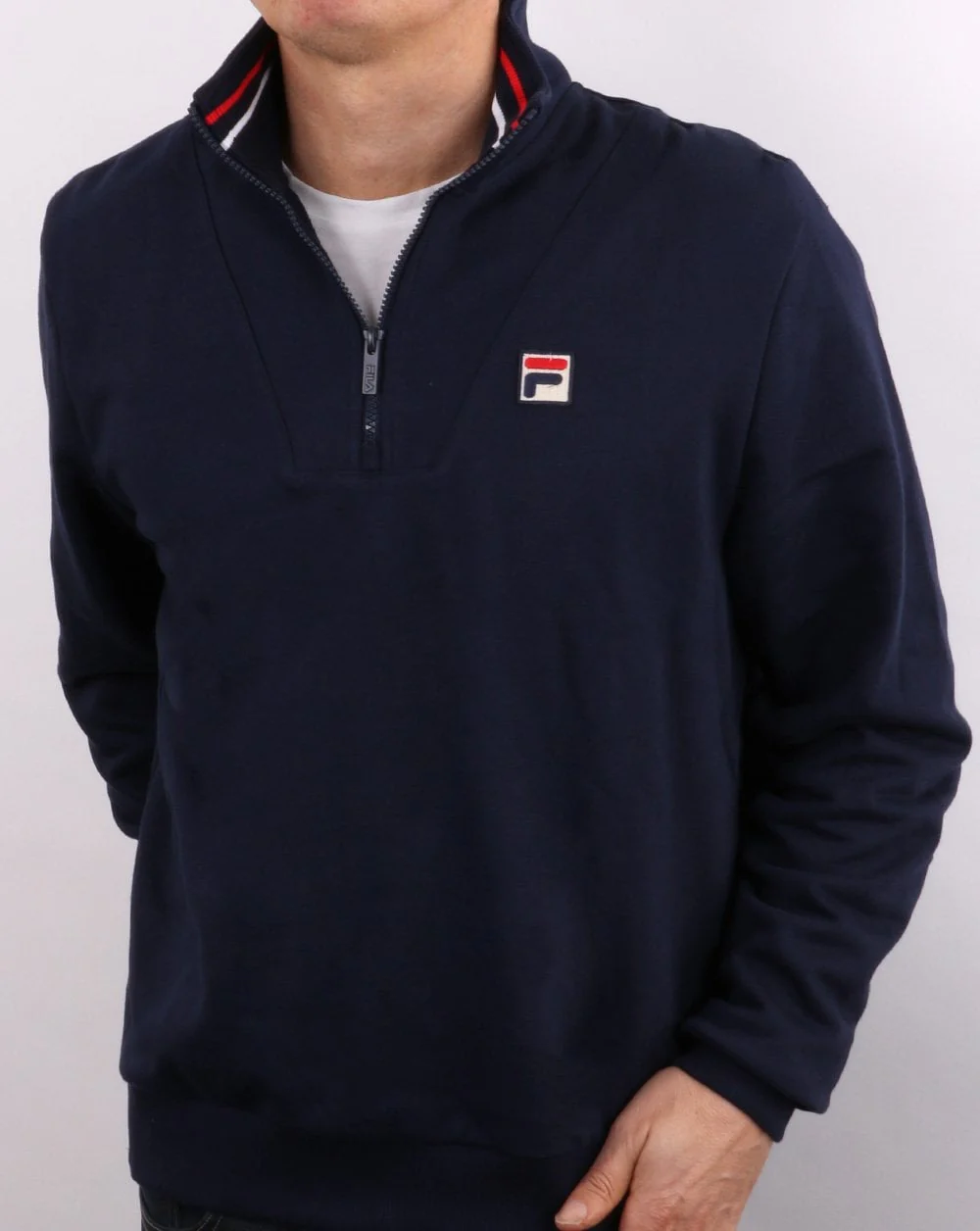 Fila Vintage 1/4 Zip Sweatshirt Navy