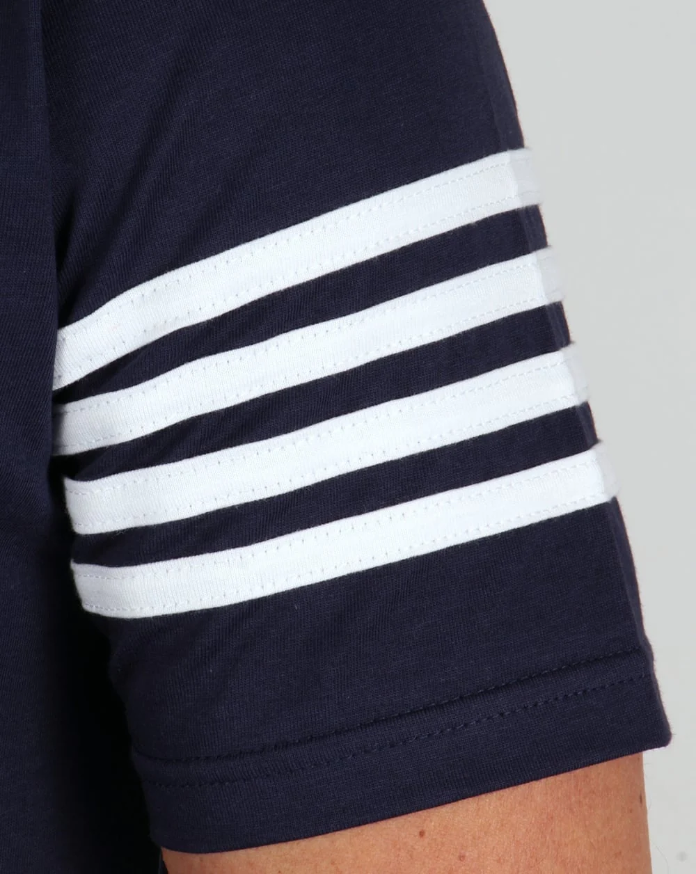 Fila Vintage 4 Stripe Ringer T-shirt Navy/white - Image 3
