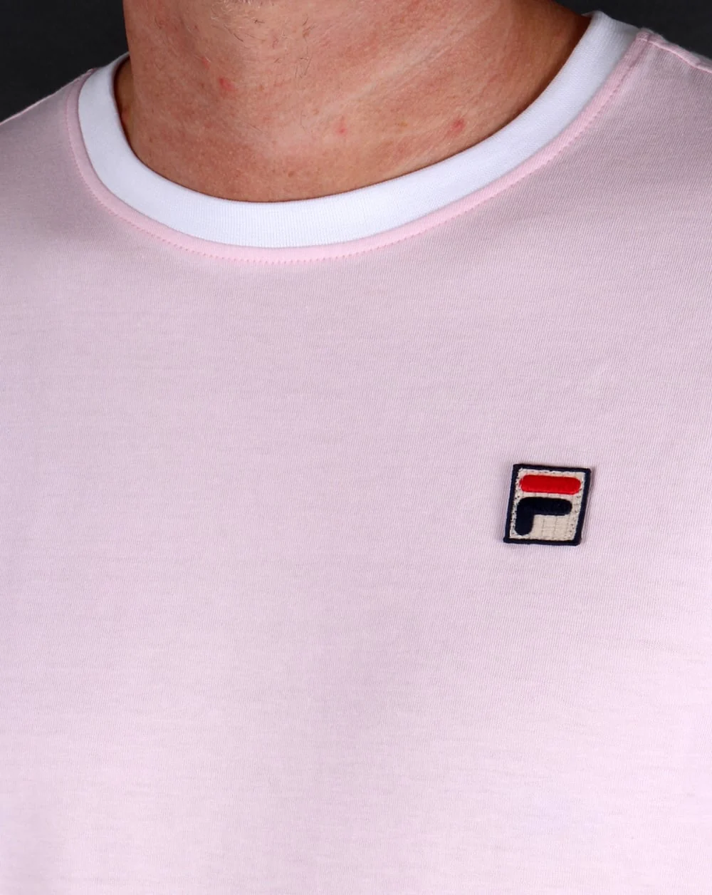 Fila Vintage 4 Stripe Ringer T-shirt Pink/White - Image 2