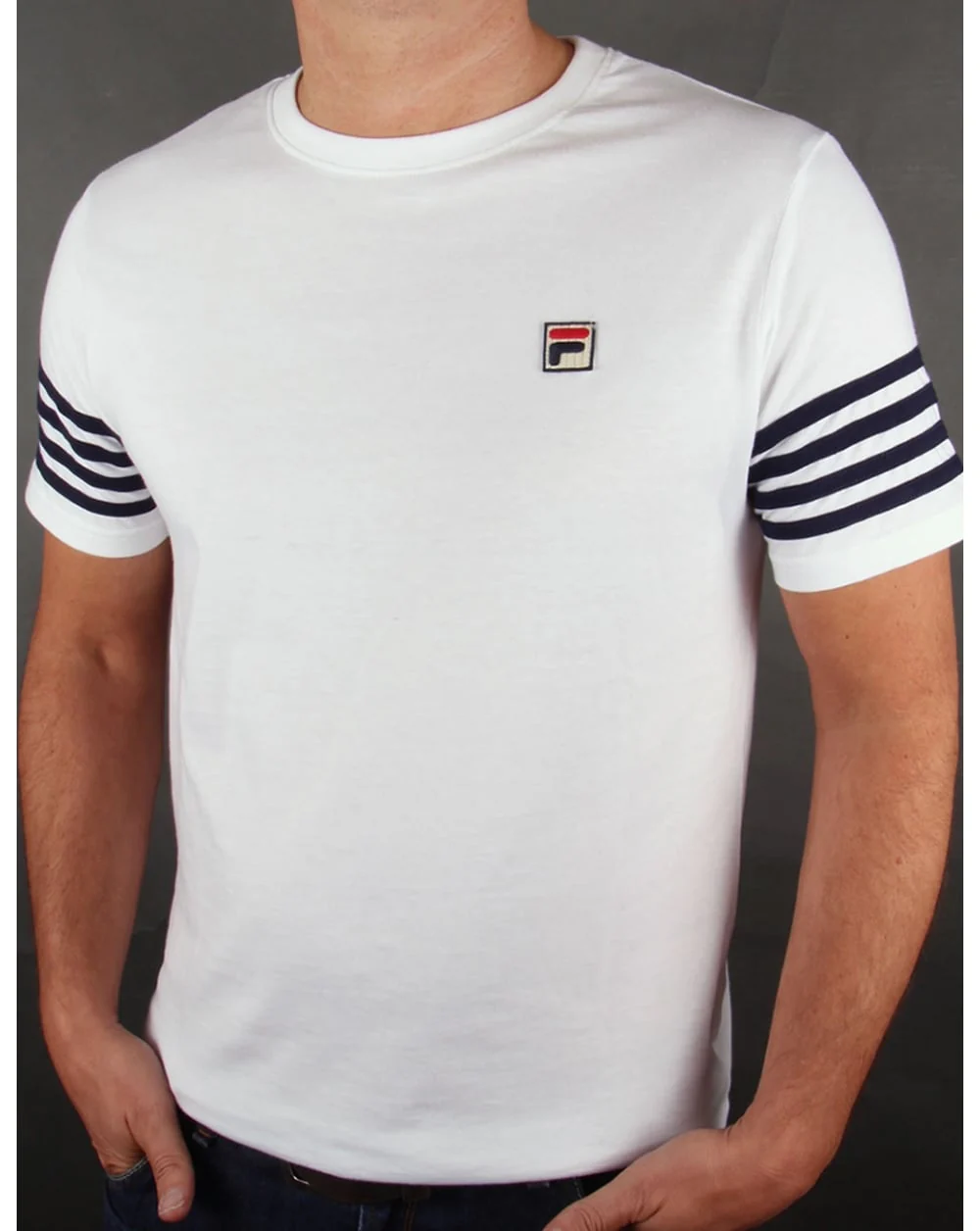 Fila Vintage 4 Stripe T-shirt White