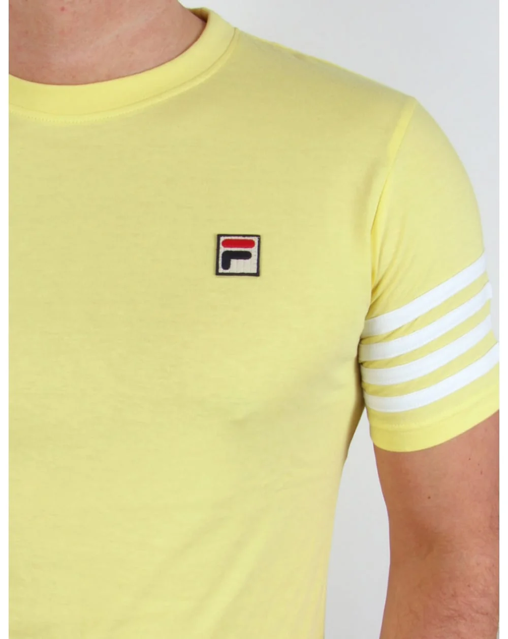 Fila Vintage 4 Stripe T-shirt Yellow - Image 2