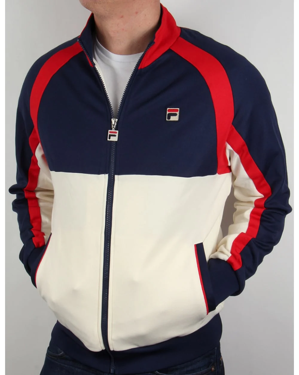Fila Vintage 70s Original Track Top Navy/red/gardenia - Image 4