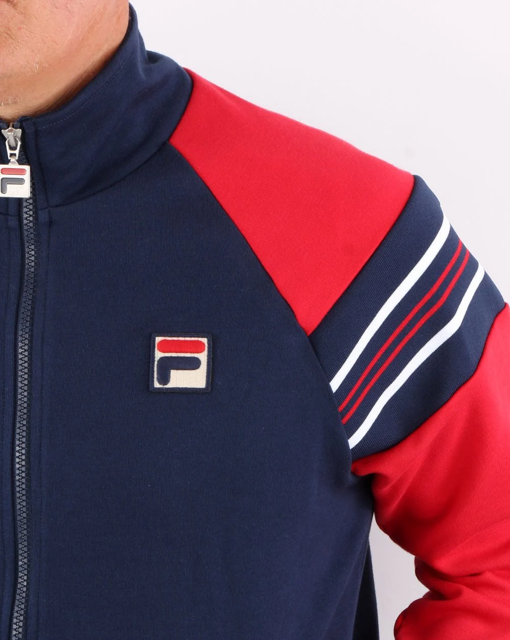 Fila Vintage Advantage Track Top Navy/Pale Lilac/White - Image 2