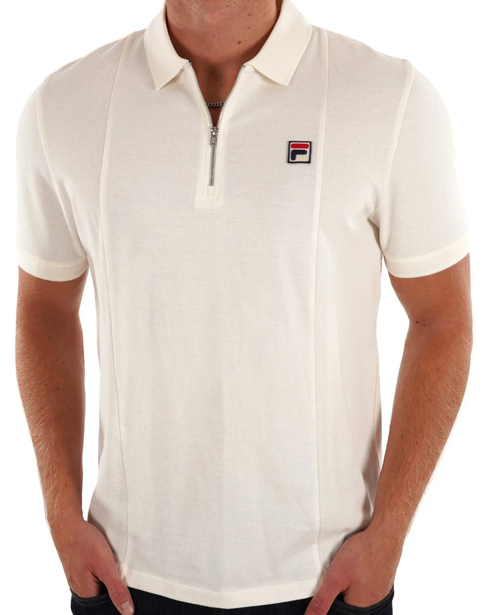 Fila Vintage Anton Polo Shirt Gardenia - Image 3