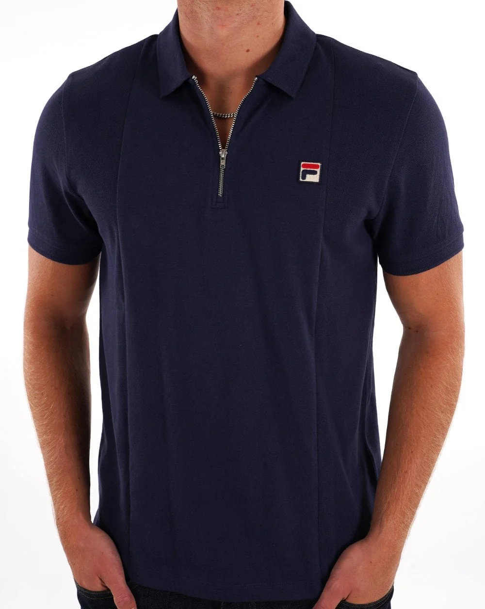 Fila Vintage Anton Polo Shirt Navy - Image 3