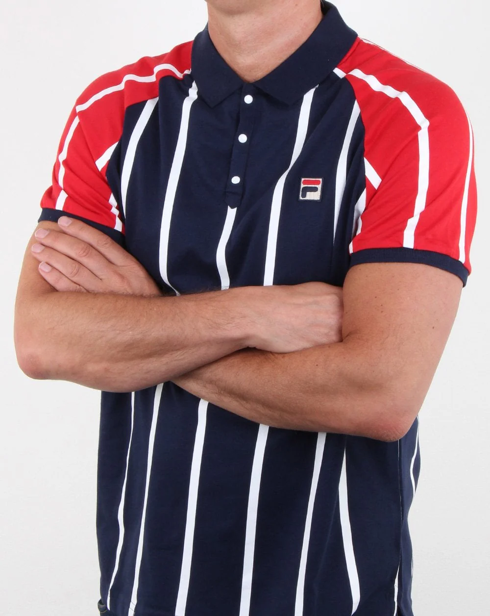 Fila Vintage Antonio Polo Shirt Navy - Image 3