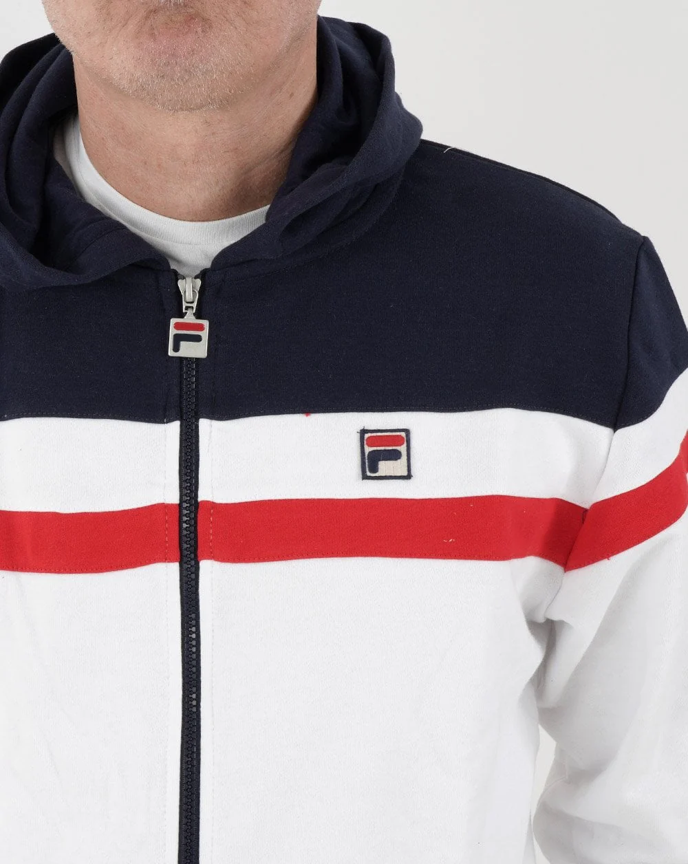 Fila Vintage Arlo Hoody White/Navy/Red - Image 2