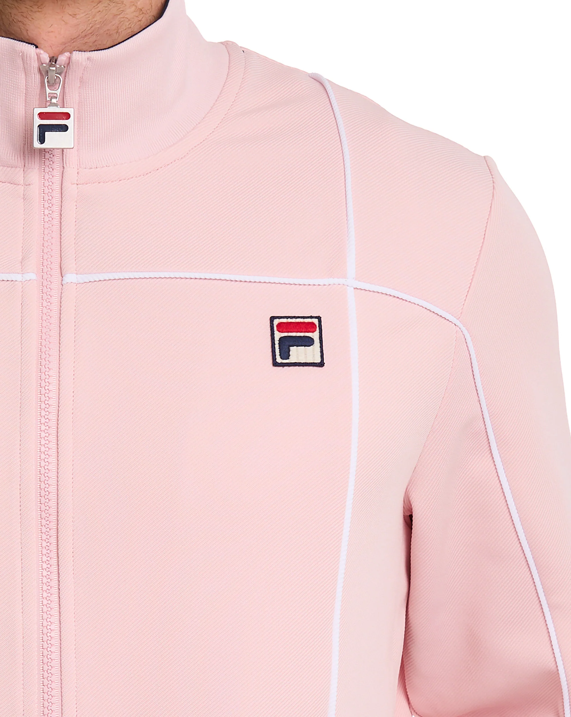 Fila Vintage Terrinda Funnel Track Top Soft Pink - Image 4