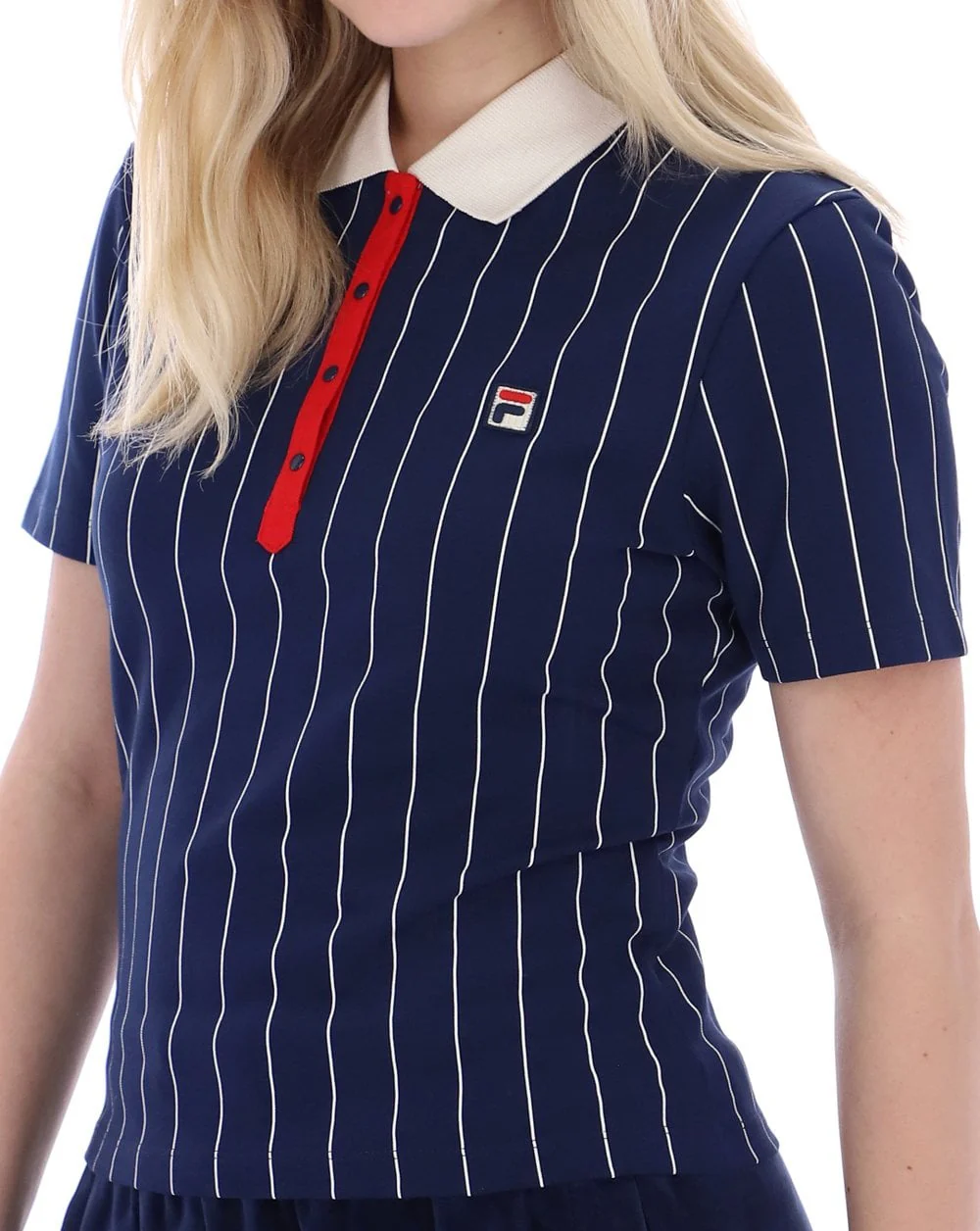 Fila Vintage Bai Fitted Polo Shirt Navy - Image 3