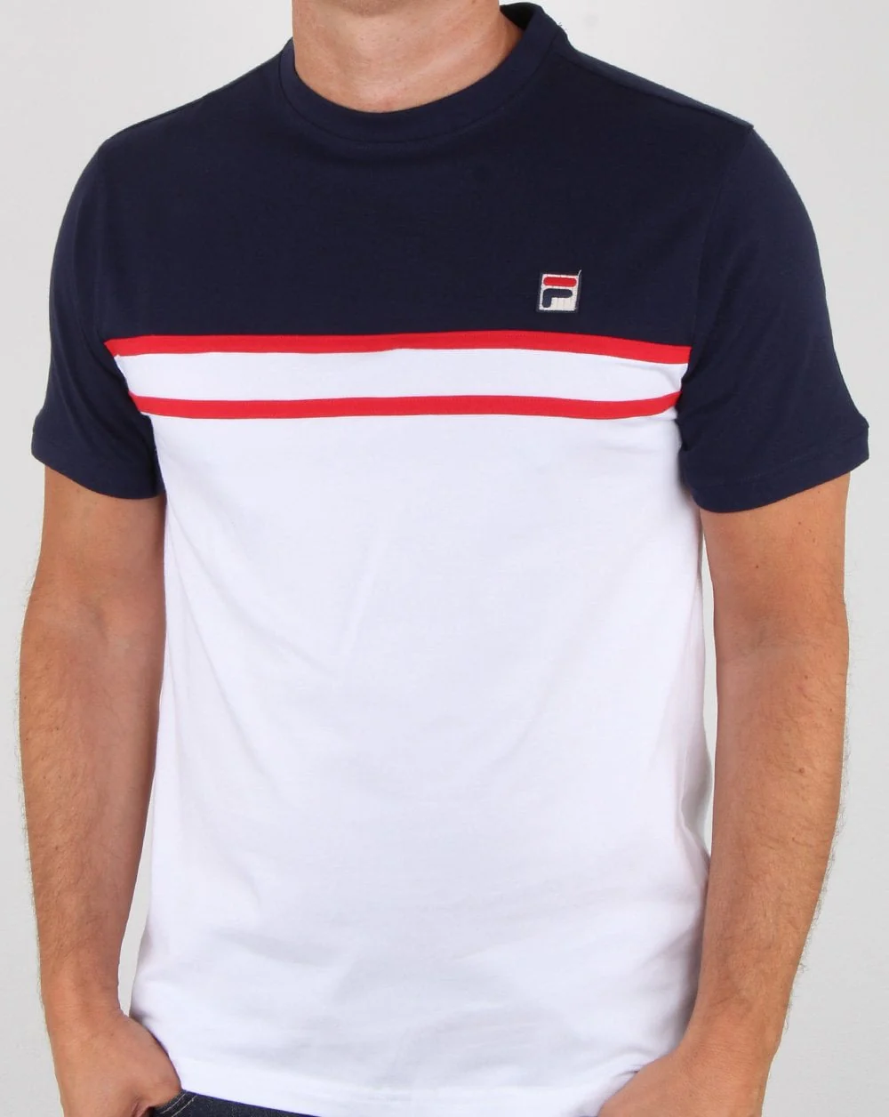 Fila Vintage Baldi T Shirt Navy/white