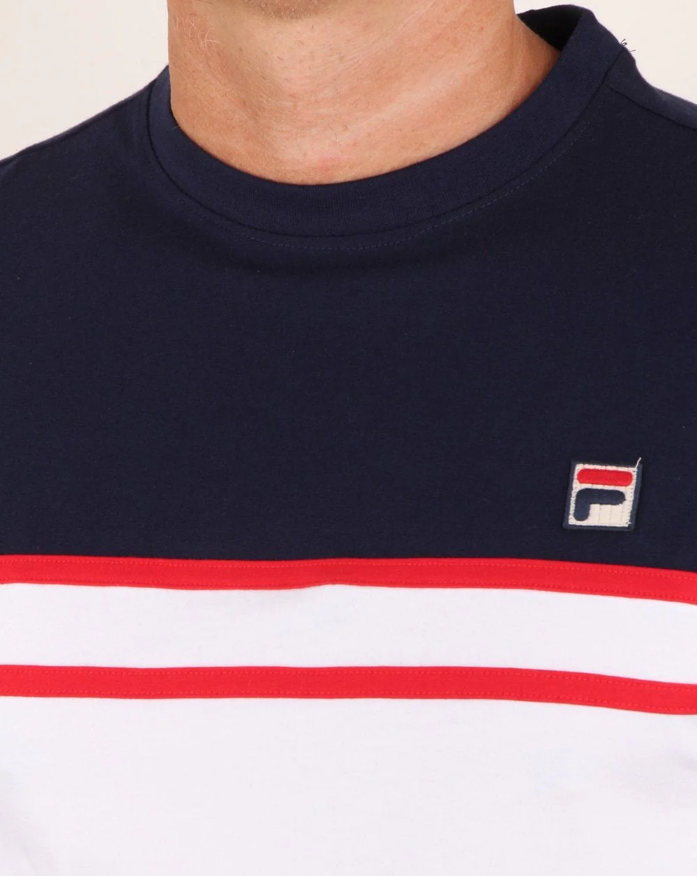 Fila Vintage Baldi T Shirt Navy/white - Image 2