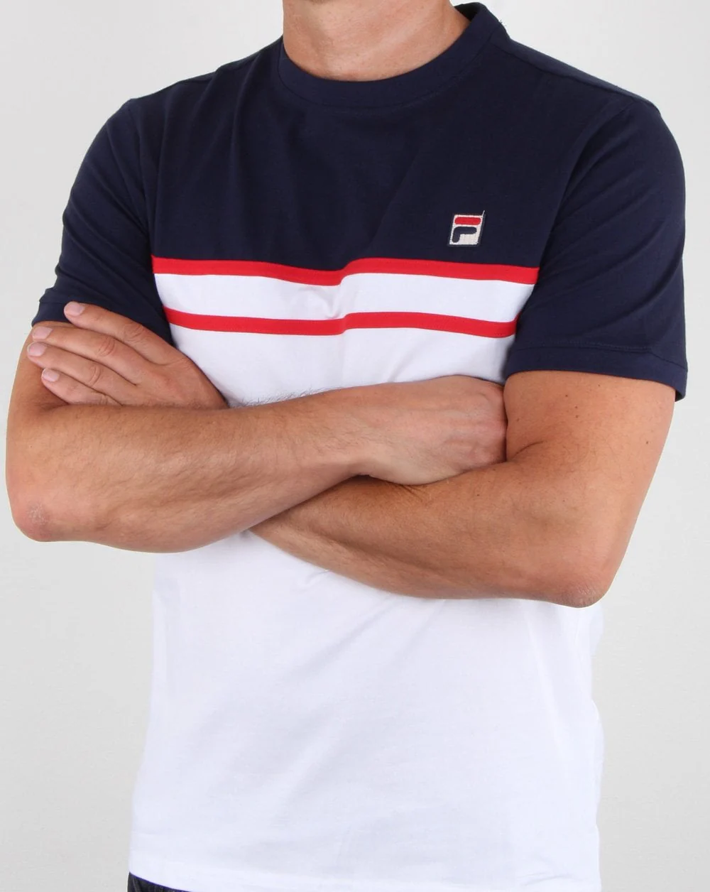 Fila Vintage Baldi T Shirt Navy/white - Image 3