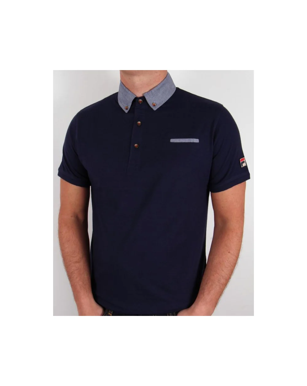 Fila Vintage Barazze Polo Shirt Navy