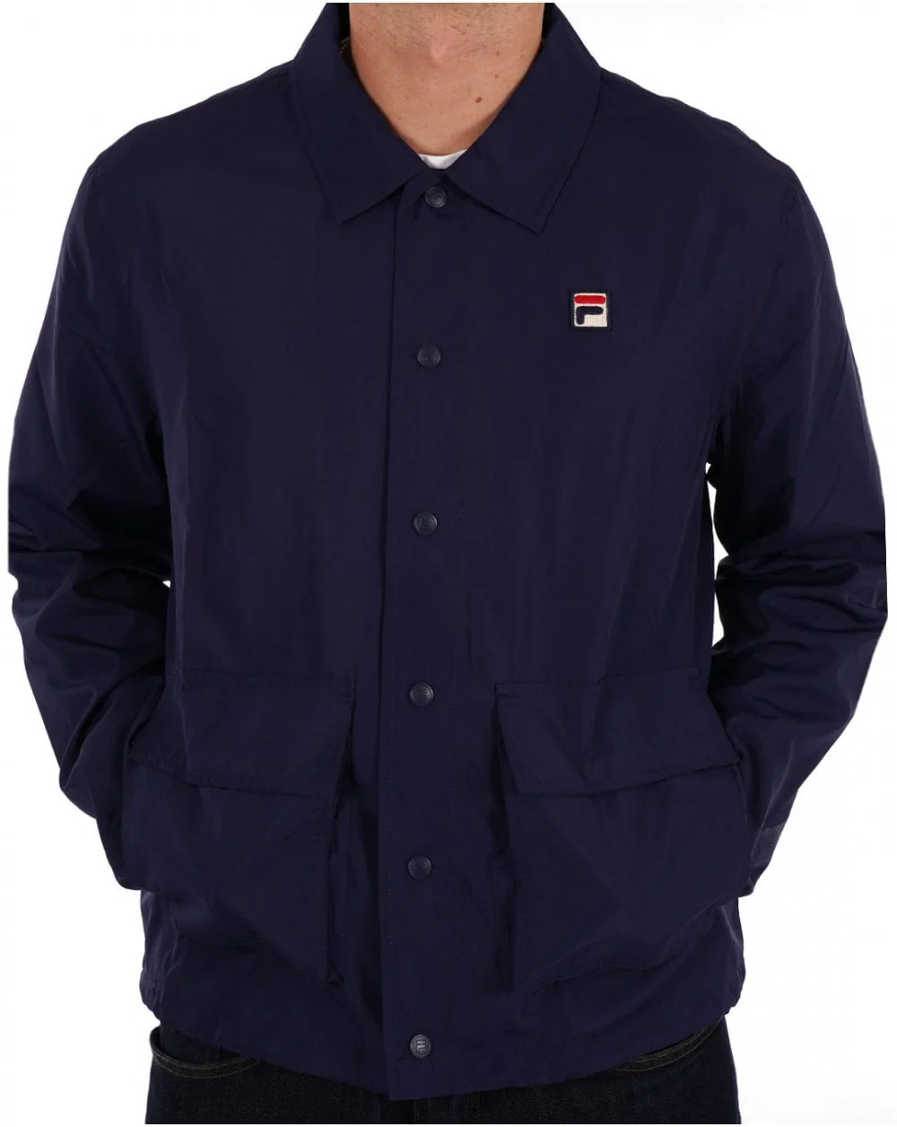 Fila Vintage Bates Coach Jacket Navy - Image 3