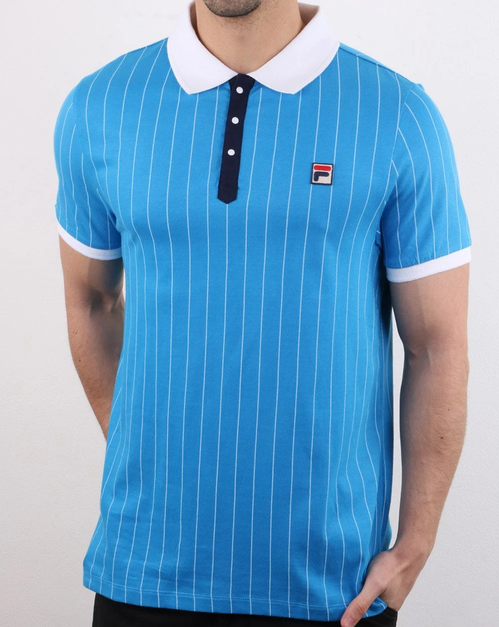 Fila Vintage Bb1 Polo Shirt Blue - Image 2