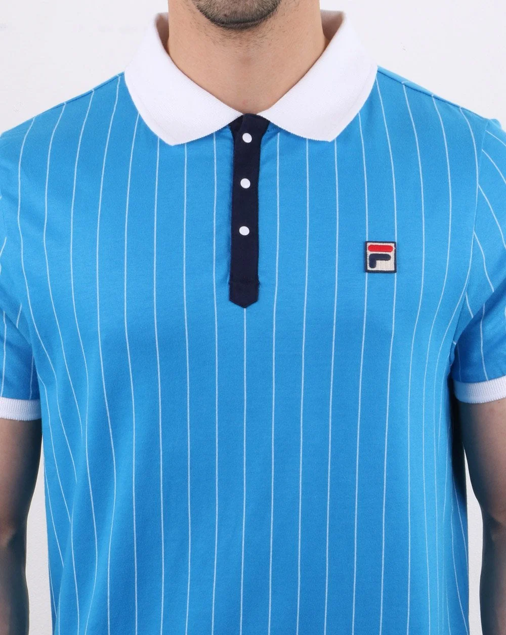 Fila Vintage Bb1 Polo Shirt Blue - Image 4