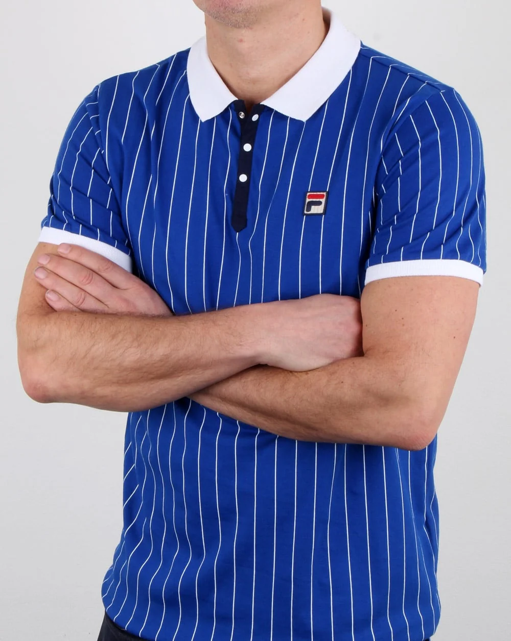 Fila Vintage Bb1 Polo Shirt Blue - Image 3