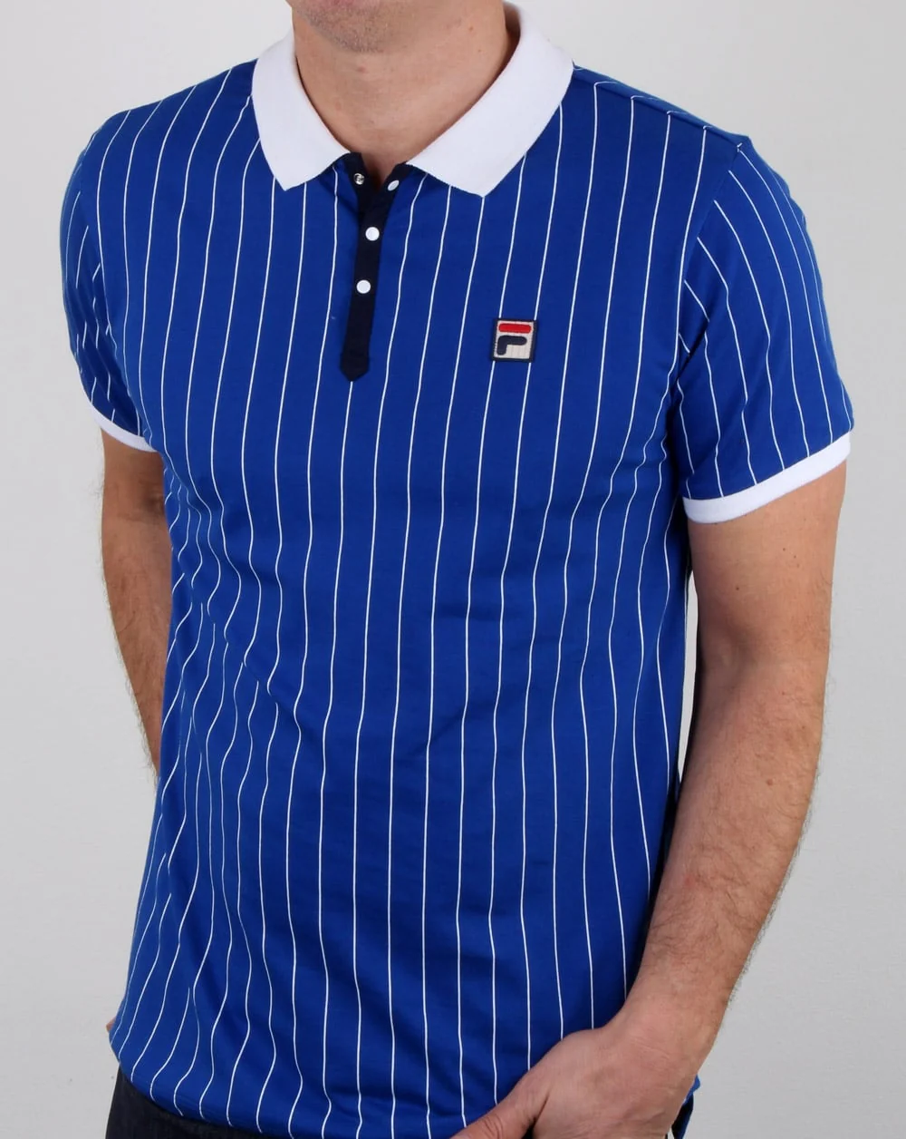 Fila Vintage Bb1 Polo Shirt Blue - Image 4