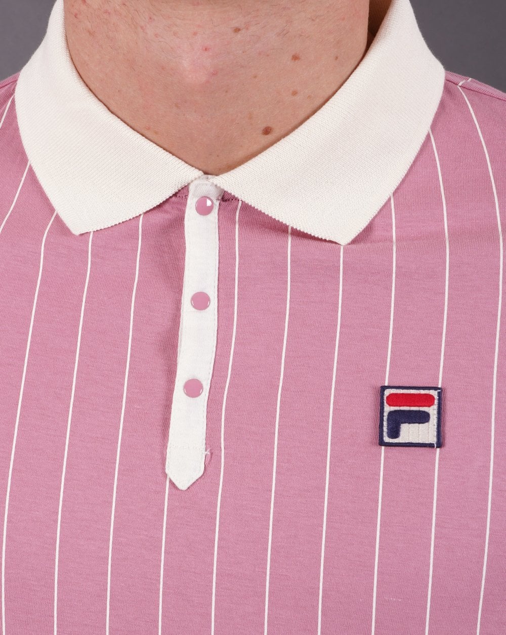 Fila Vintage Bb1 Polo Shirt Foxglove Pink - Image 2