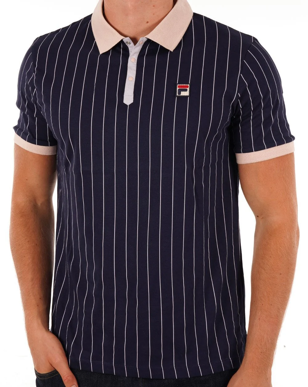 Fila Vintage BB1 Polo Shirt Navy - Image 3