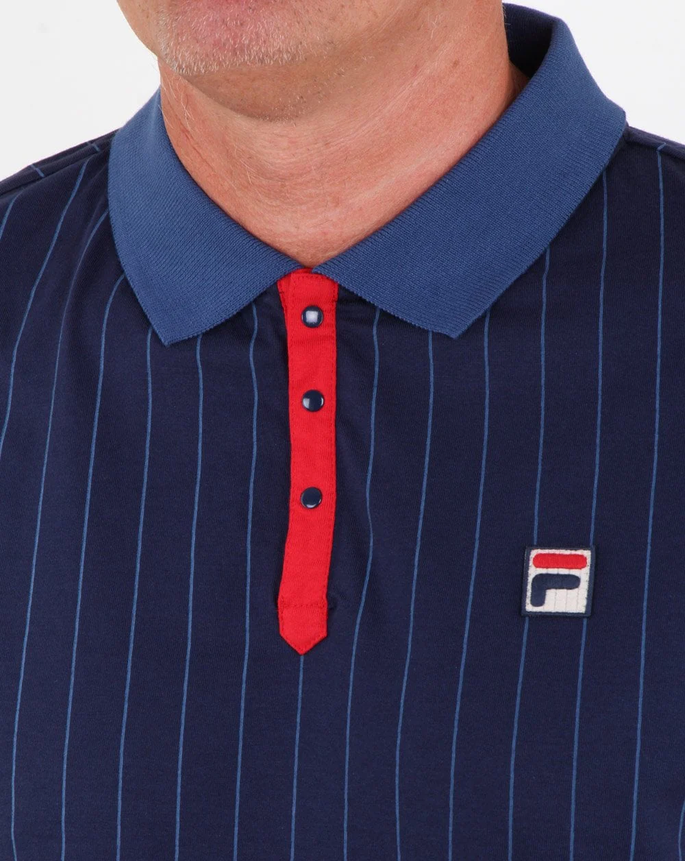 Fila Vintage Bb1 Polo Shirt Navy/red - Image 2