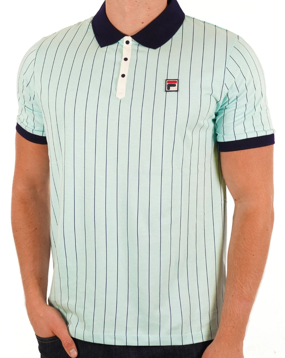 Fila Vintage BB1 Polo Shirt Pastel Turquoise - Image 3