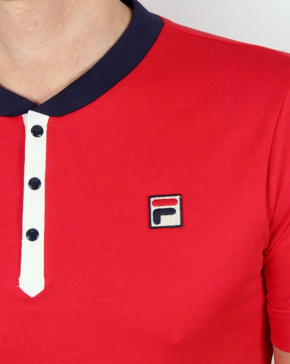 Fila Vintage Bertolucci Grandad T-shirt Red - Image 2