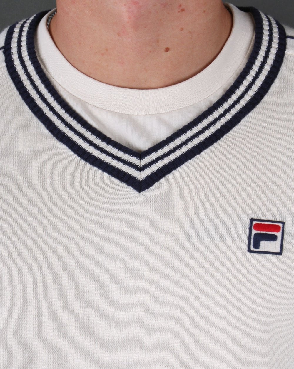 Fila Vintage Borg V Neck Jumper - Image 3