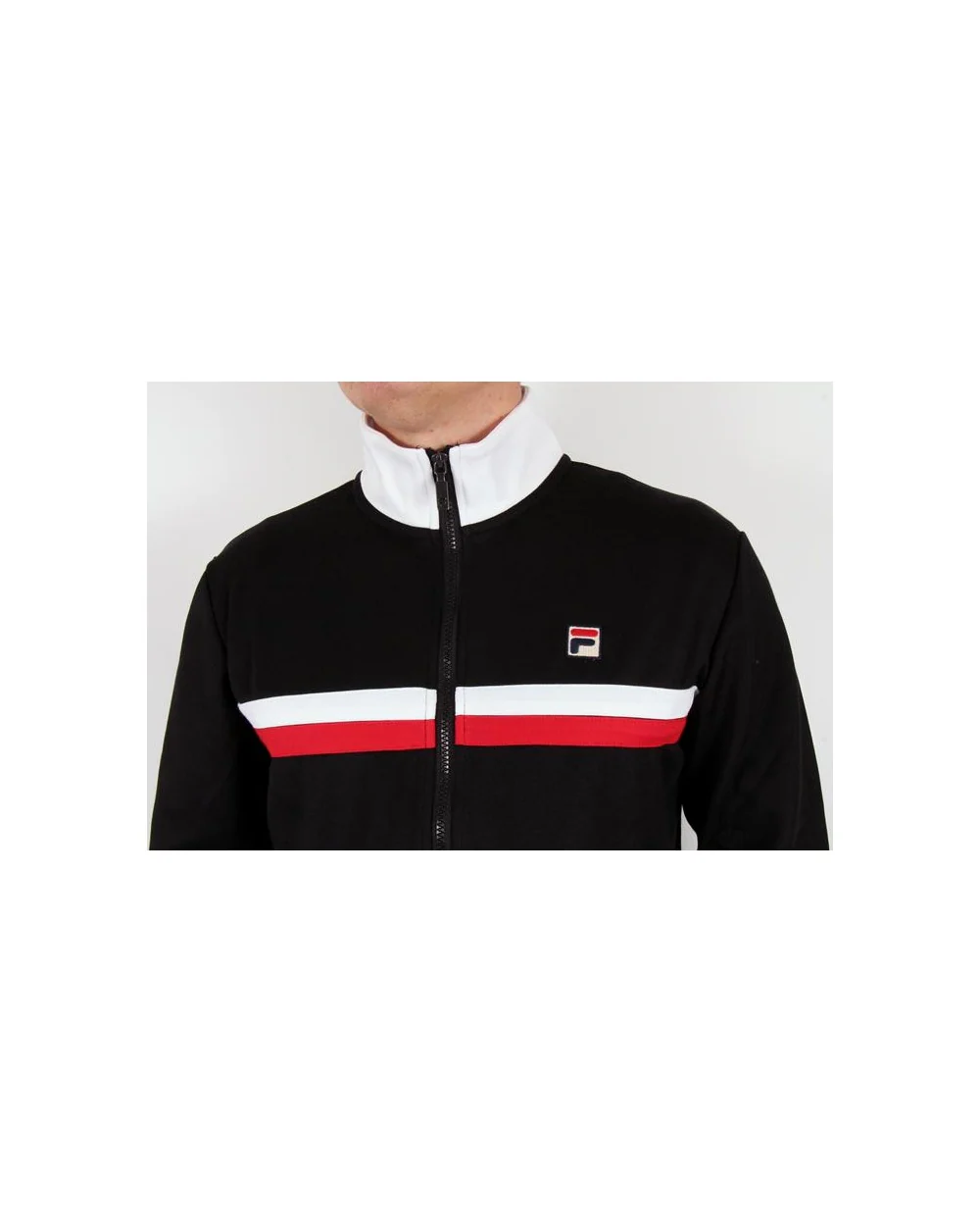 Fila Vintage Bowbreaker 2 Track Top Black/White/Red - Image 2