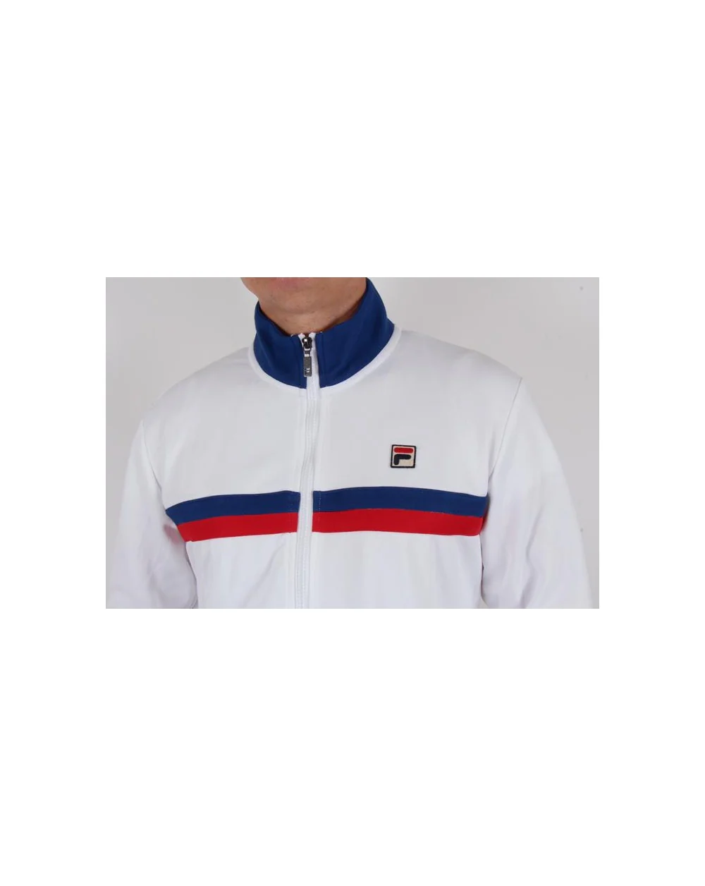 Fila Vintage Bowbreaker 2 Track Top White/Italia Blue/Red - Image 2