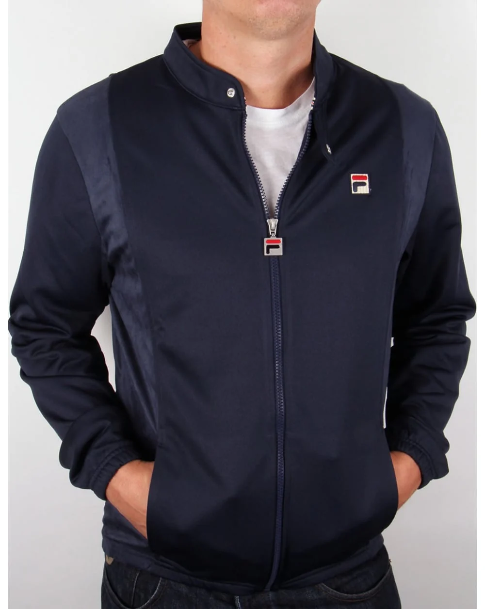Fila Vintage Boxer Track Top Navy - Image 2