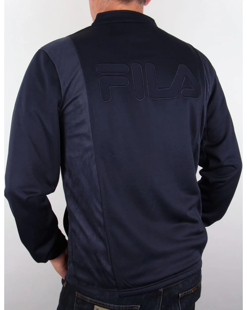 Fila Vintage Boxer Track Top Navy - Image 3