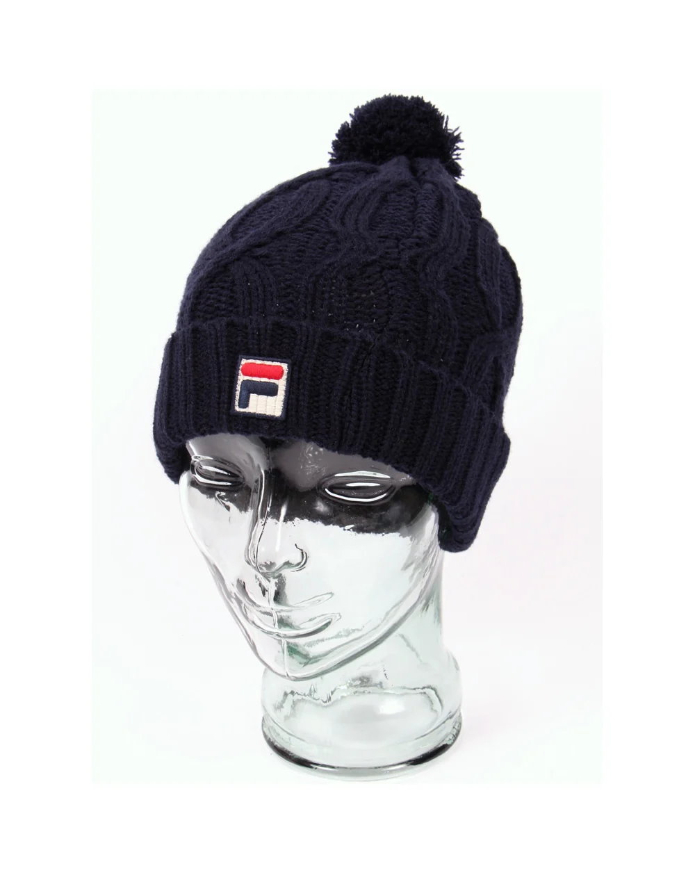 Fila Vintage Calapai Knitted Ski Bobble Beanie Navy