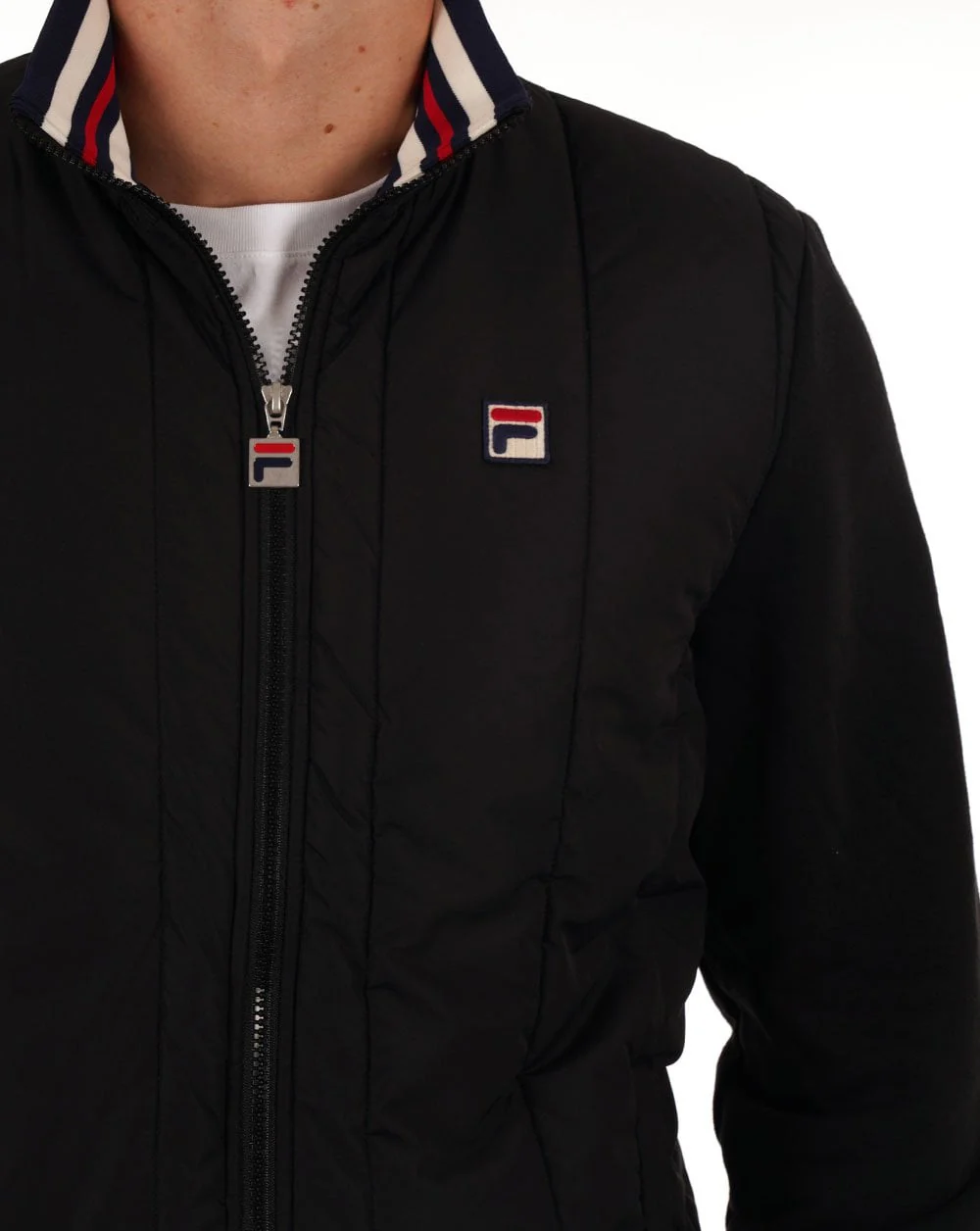 Fila Vintage Calum Puffer Jacket Black - Image 2