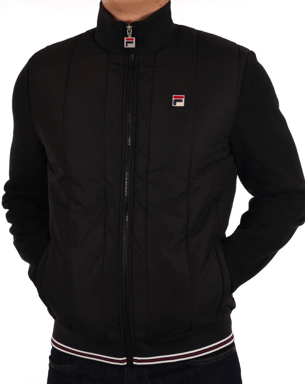 Fila Vintage Calum Puffer Jacket Black - Image 4