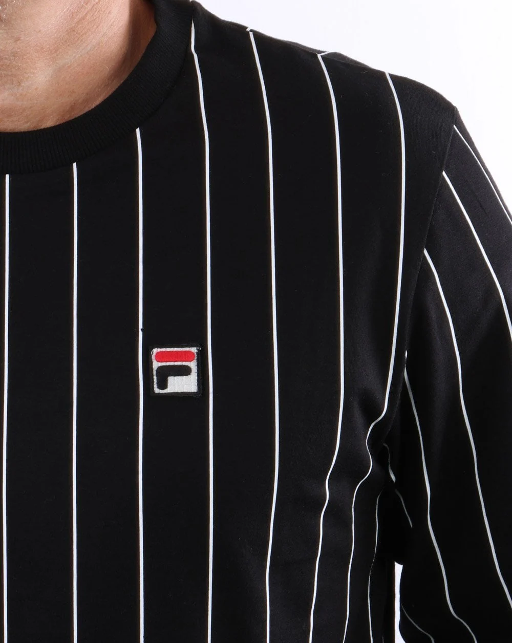 Fila Vintage Cannon LS T Shirt Black/White - Image 2