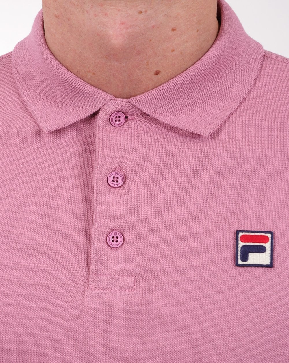 Fila Vintage Classic Polo Shirt Foxglove Pink - Image 2