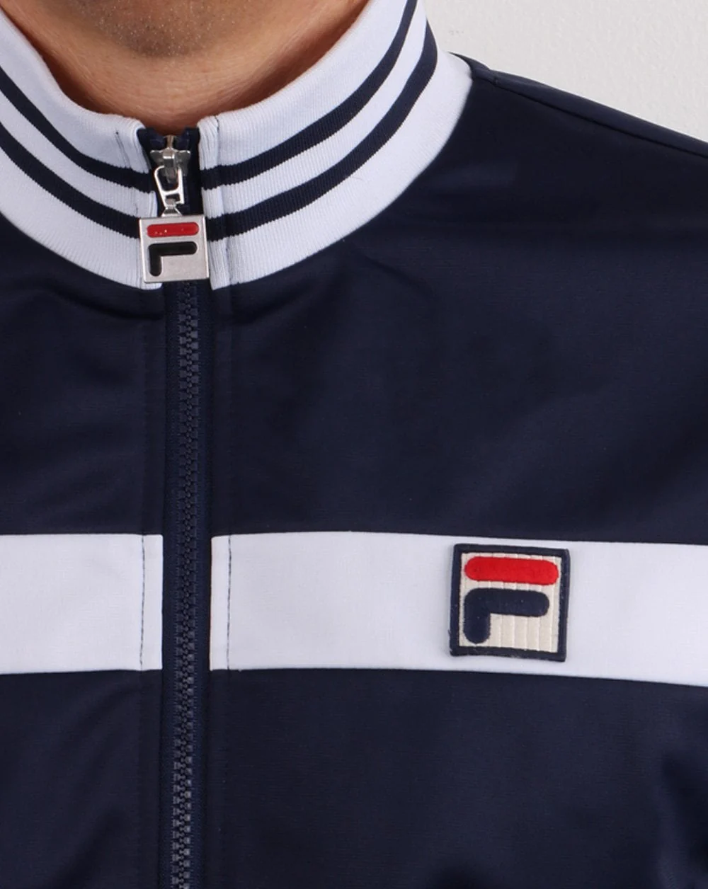 Fila Vintage Clint Track Top Navy - Image 3